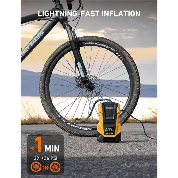 AC/DC Tire Inflator Portable Air Compressor for Car, Air Pump for Car Tires - Picture 4 of 7